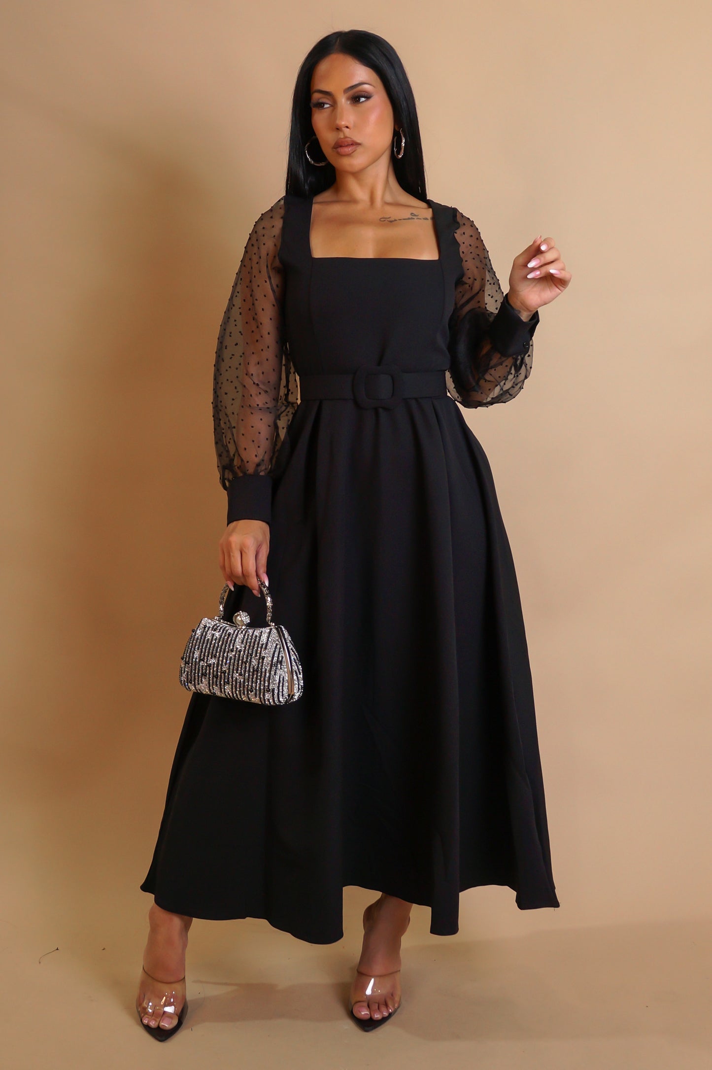 All For Fun Midi Dress - Black