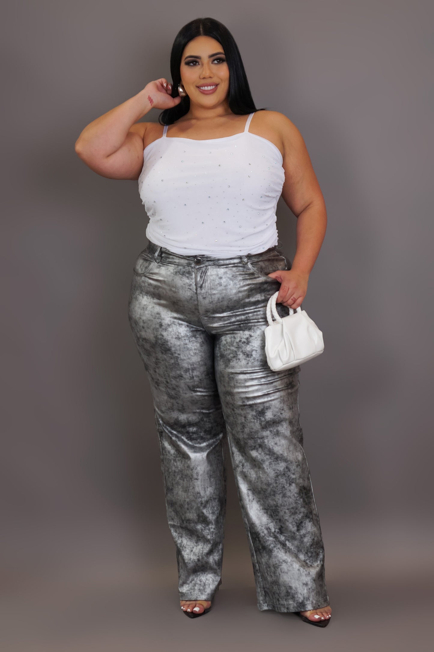 Vintage Flare Pants - Silver