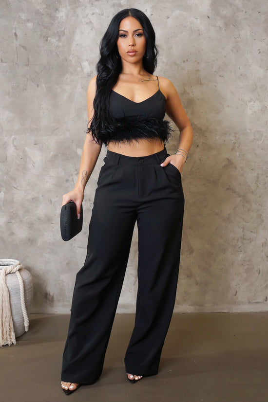 Load image into Gallery viewer, Love Story Pant Set- Black
