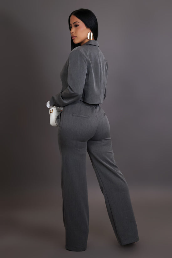 Here For You Pant Set - Grey