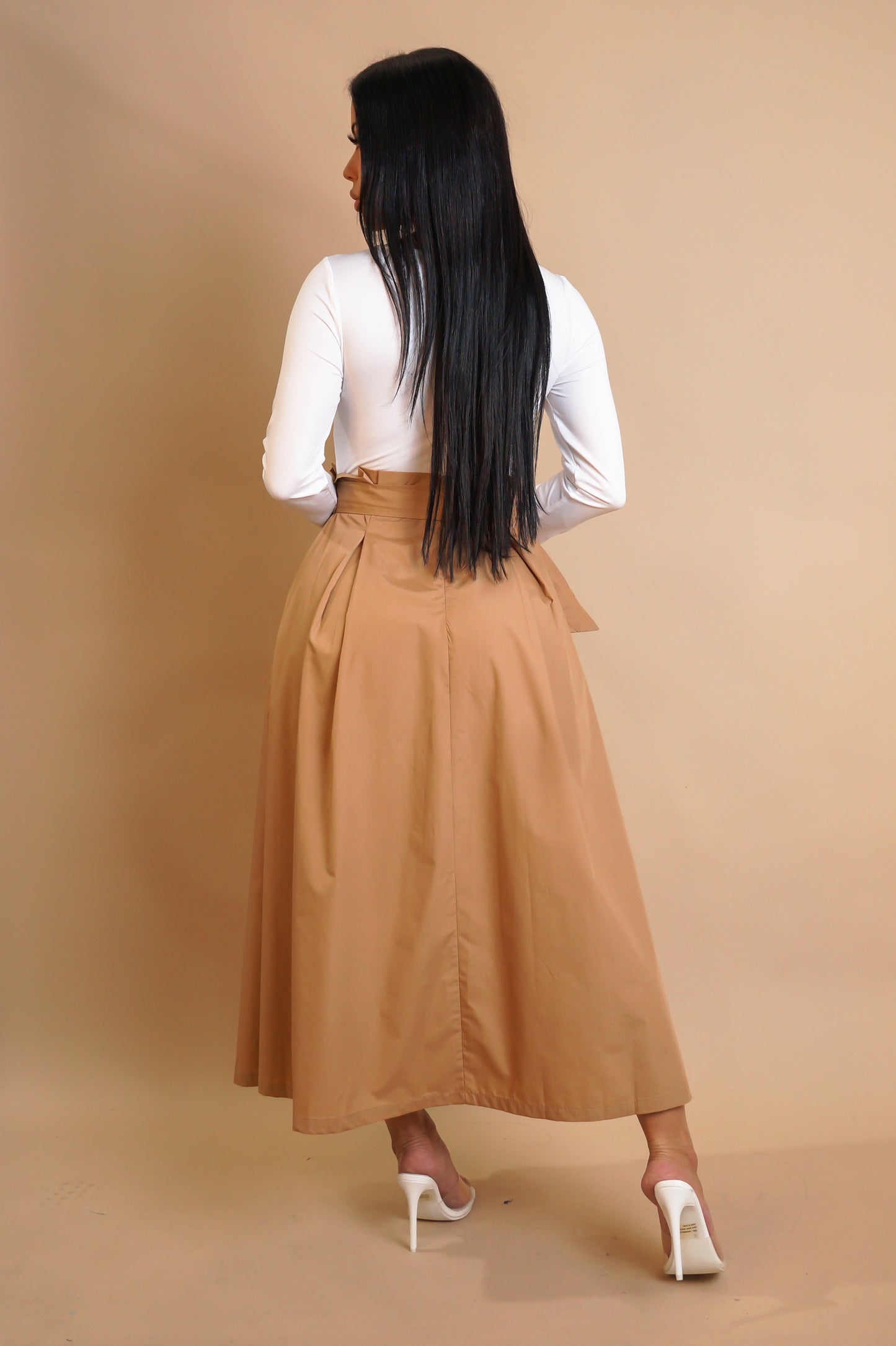 Put In The Work Midi Dress - White