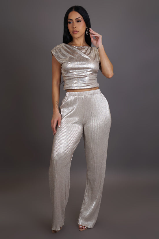 RESTOCK!! Glowing Pant Set- Silver