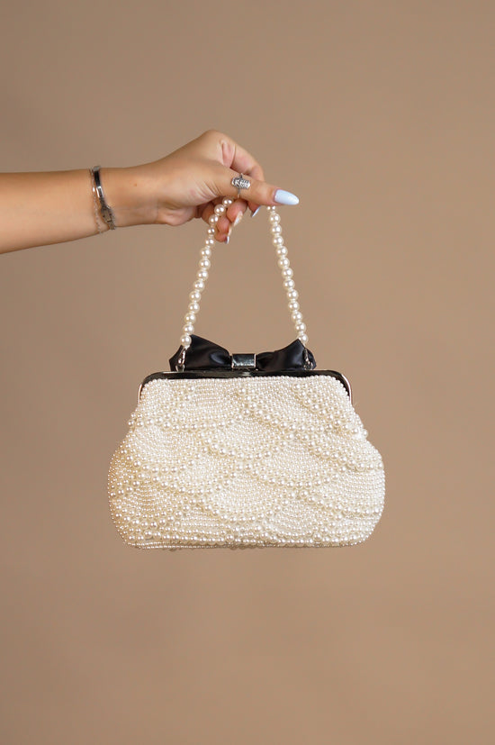 Pearled Look Purse - Pearl