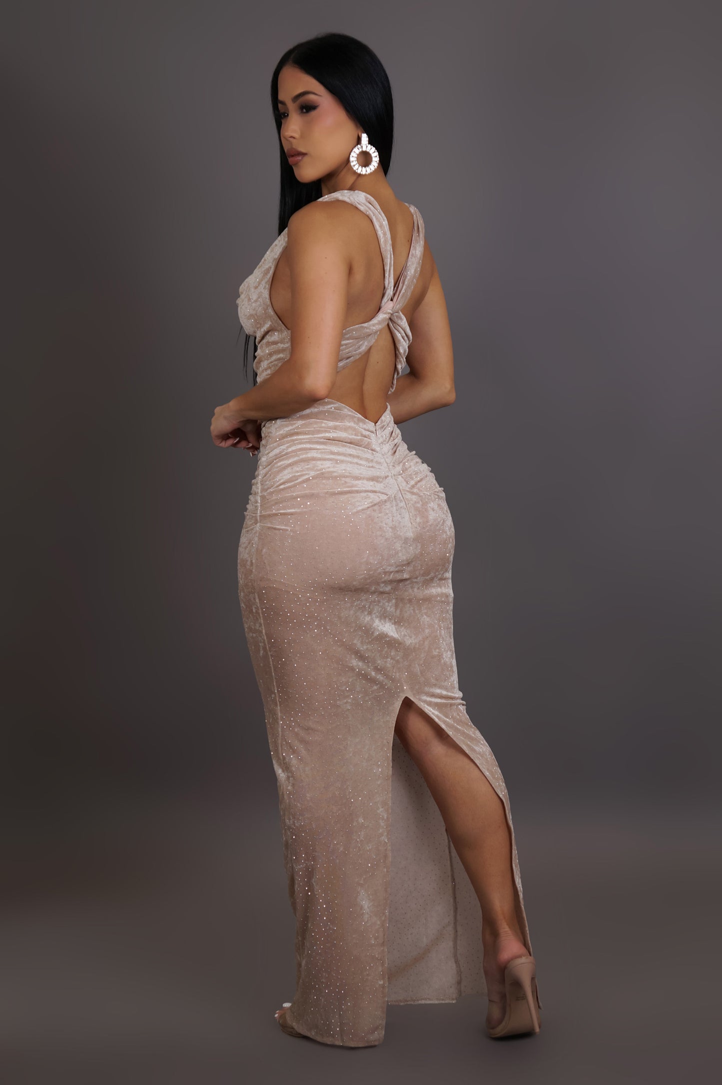 Reaching My Limits Maxi Dress - Champagne