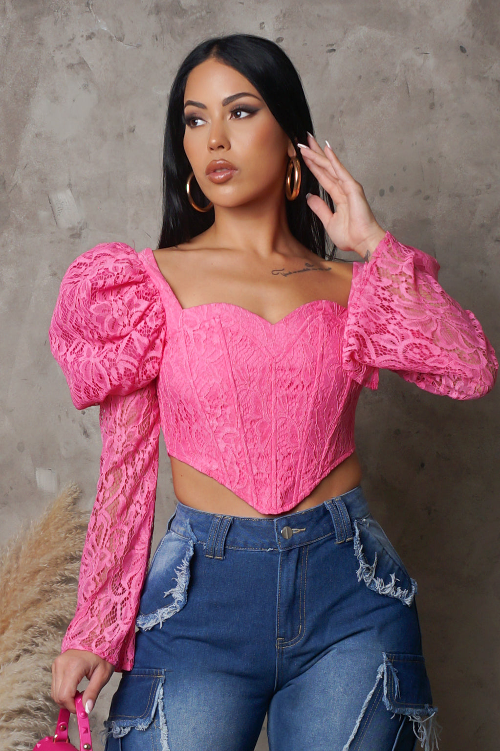 New To This Crop Top - Pink