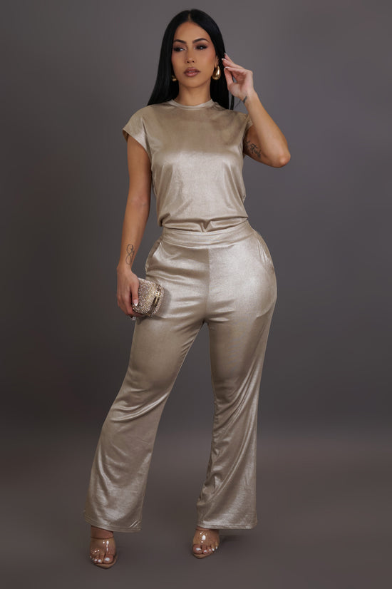 Timeless Pant Set - Champagne