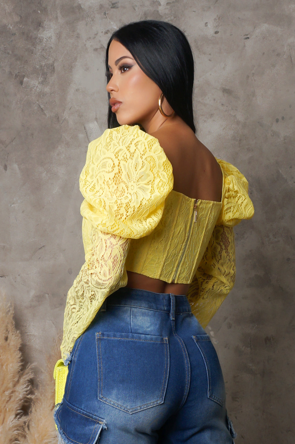 New To This Crop Top - Yellow
