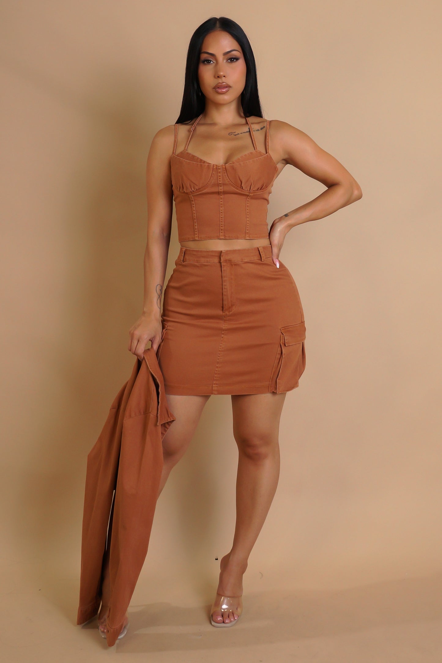 Let Me Know 3 Piece Set- Brown