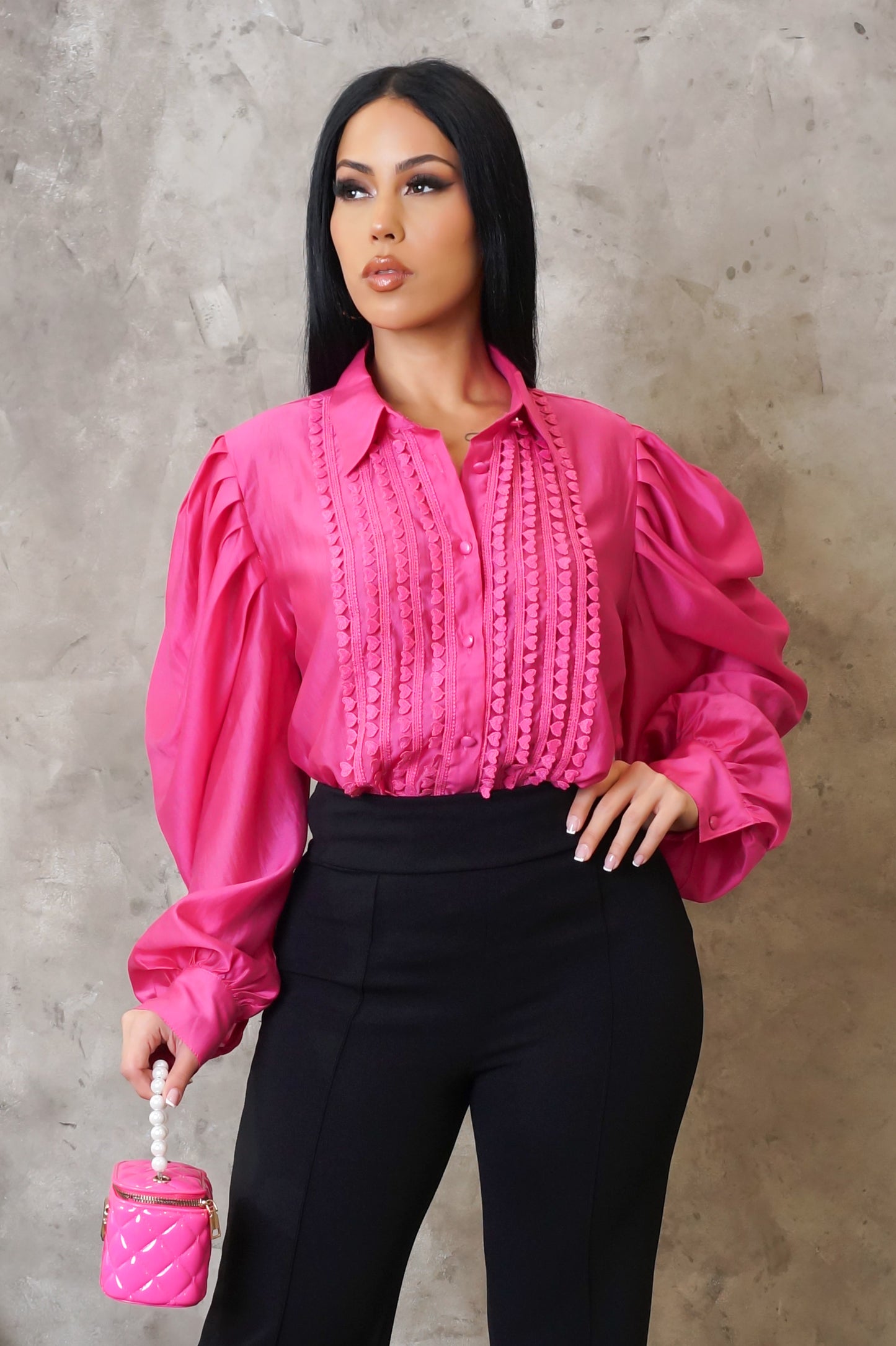 Load image into Gallery viewer, Business Blouse - Fuchsia
