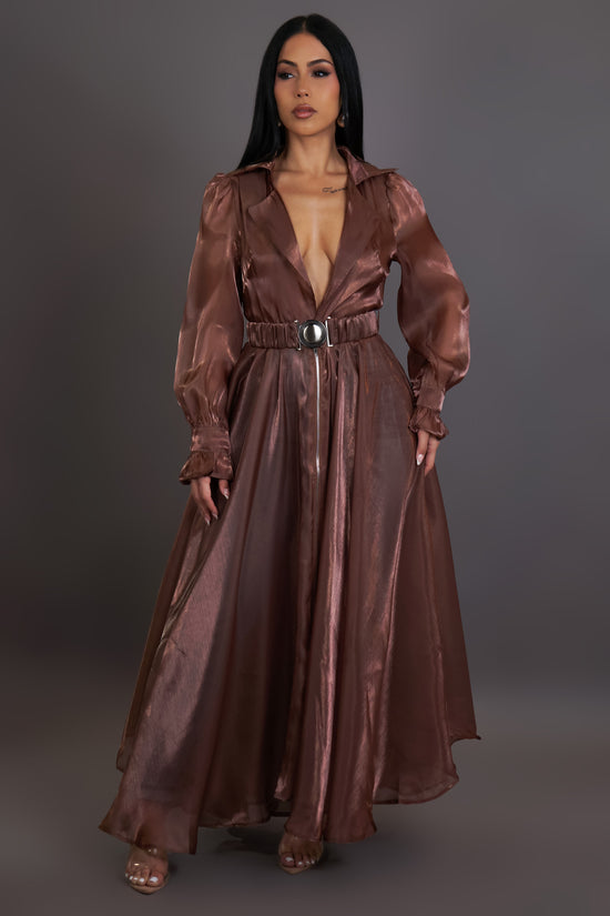 Down For Whatever Maxi Dress - Brown