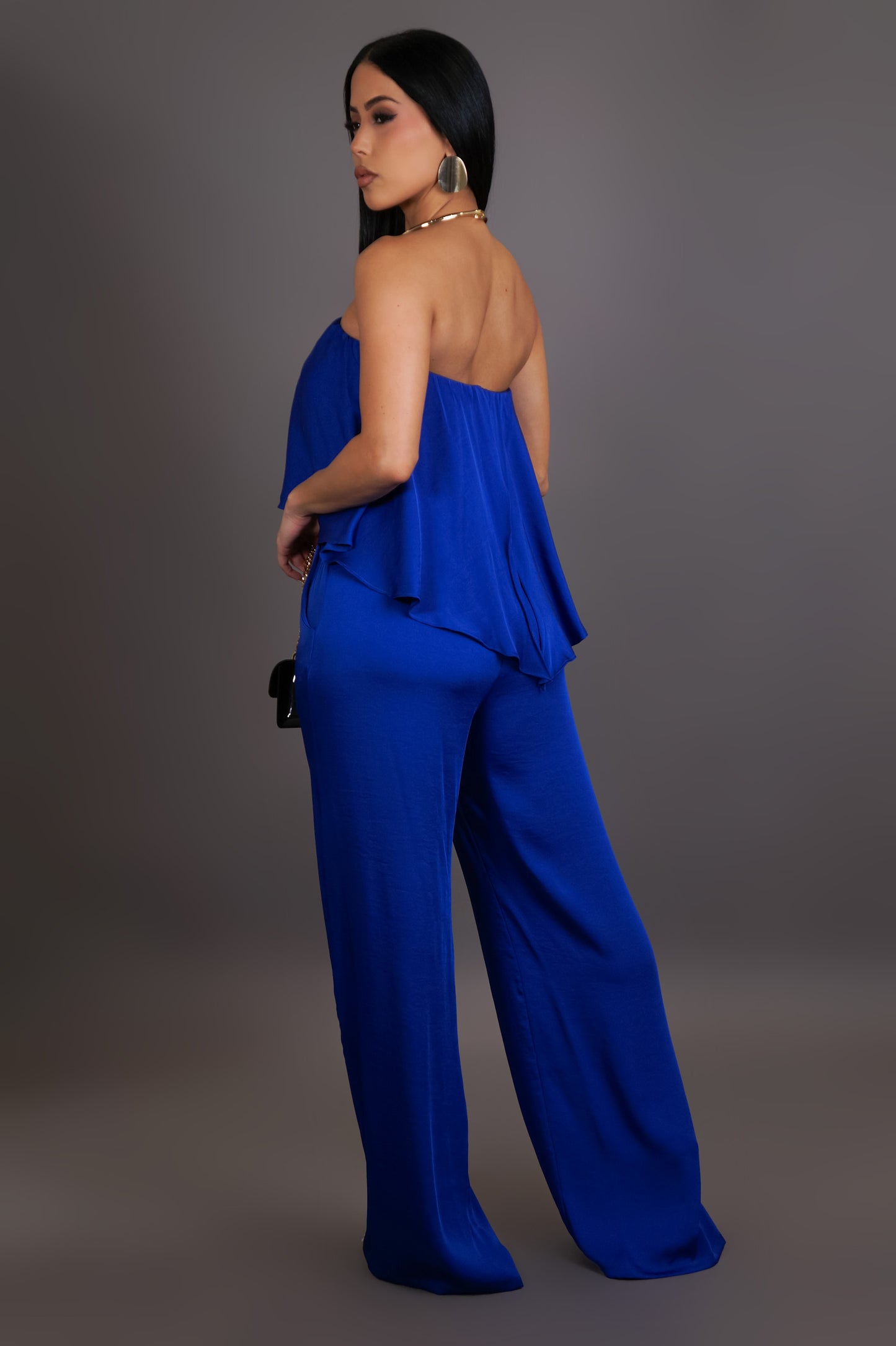 Giving It My All Jumpsuit - Blue