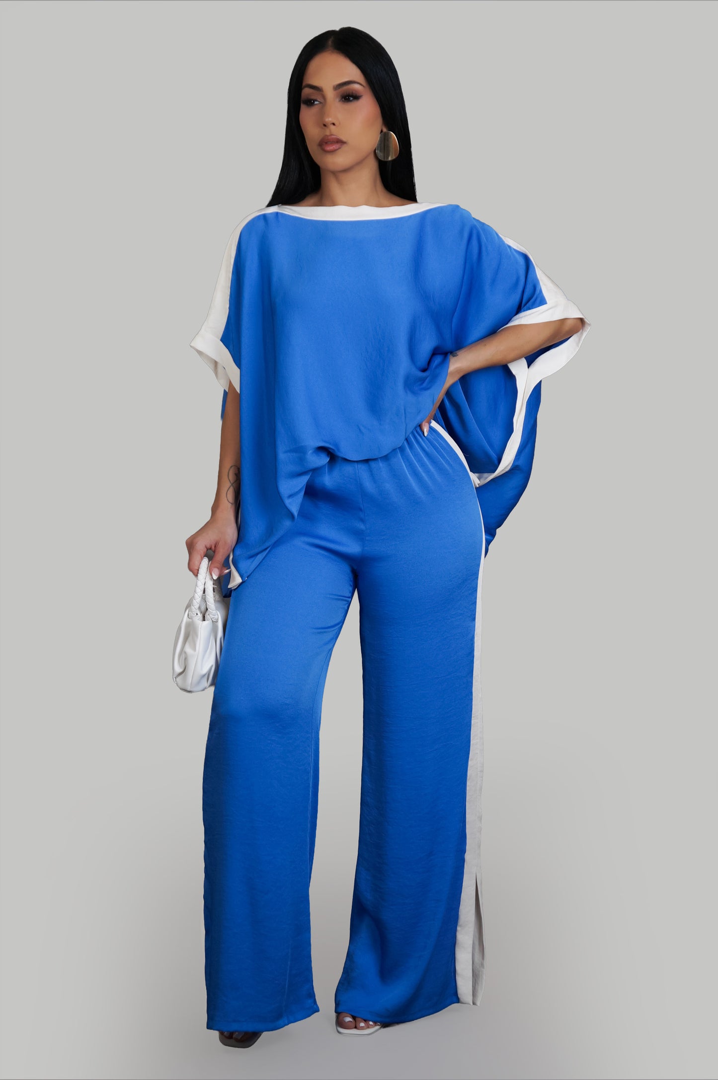 One Step At A Time Pant Set - Blue