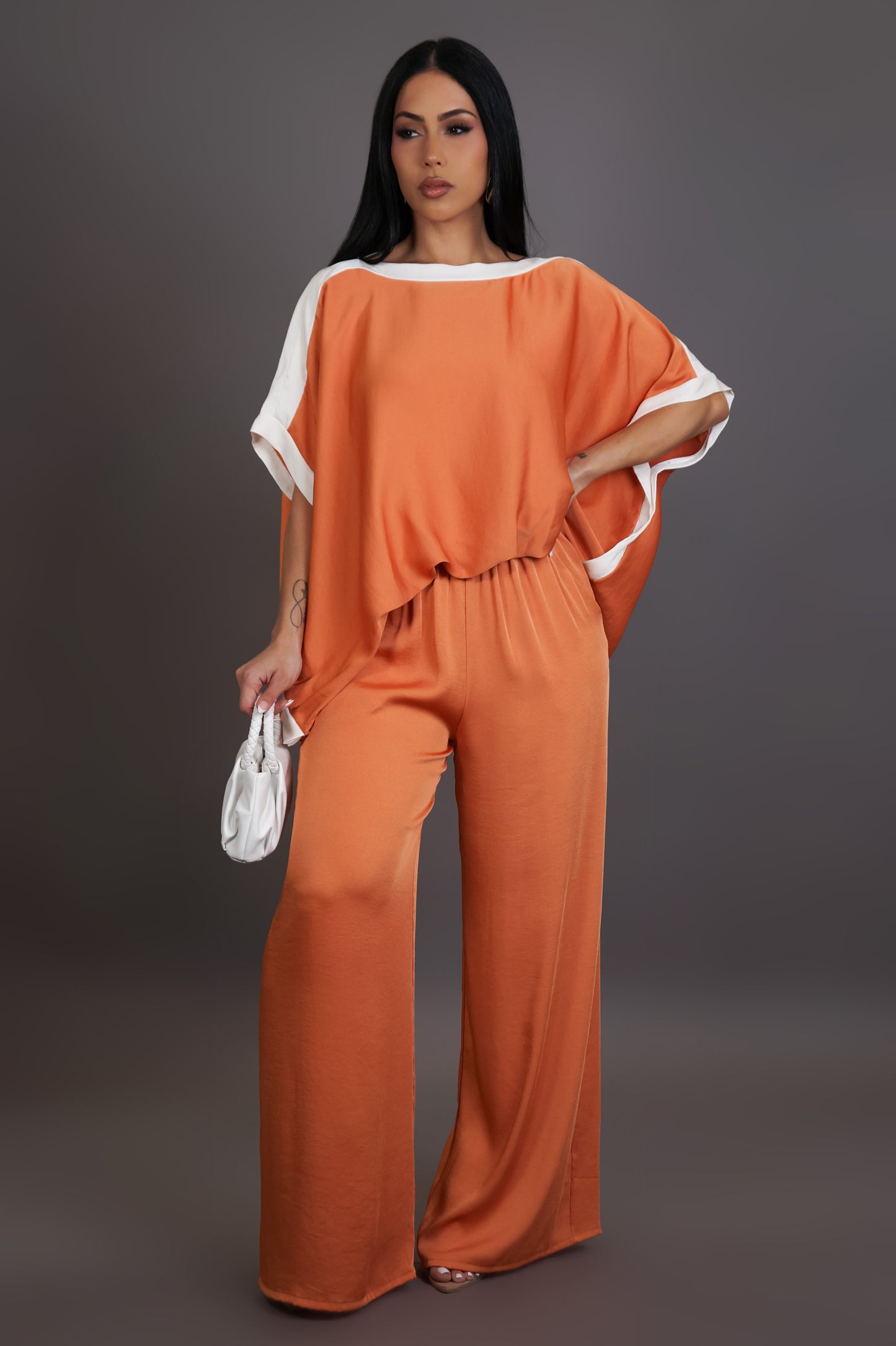 One Step At A Time Pant Set - Orange