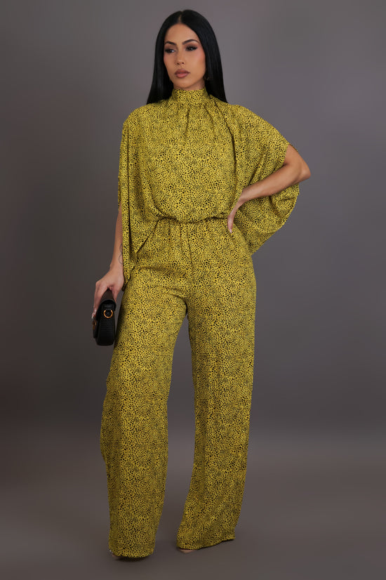 Wild Nights Jumpsuit - Yellow