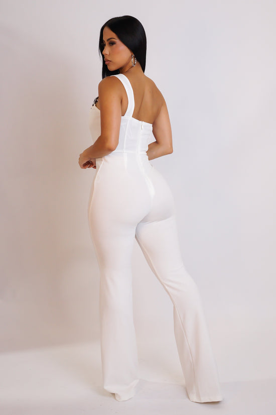 Body Chem Jumpsuit - White