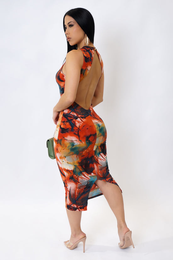 Load image into Gallery viewer, Angel Face Midi Dress - Orange
