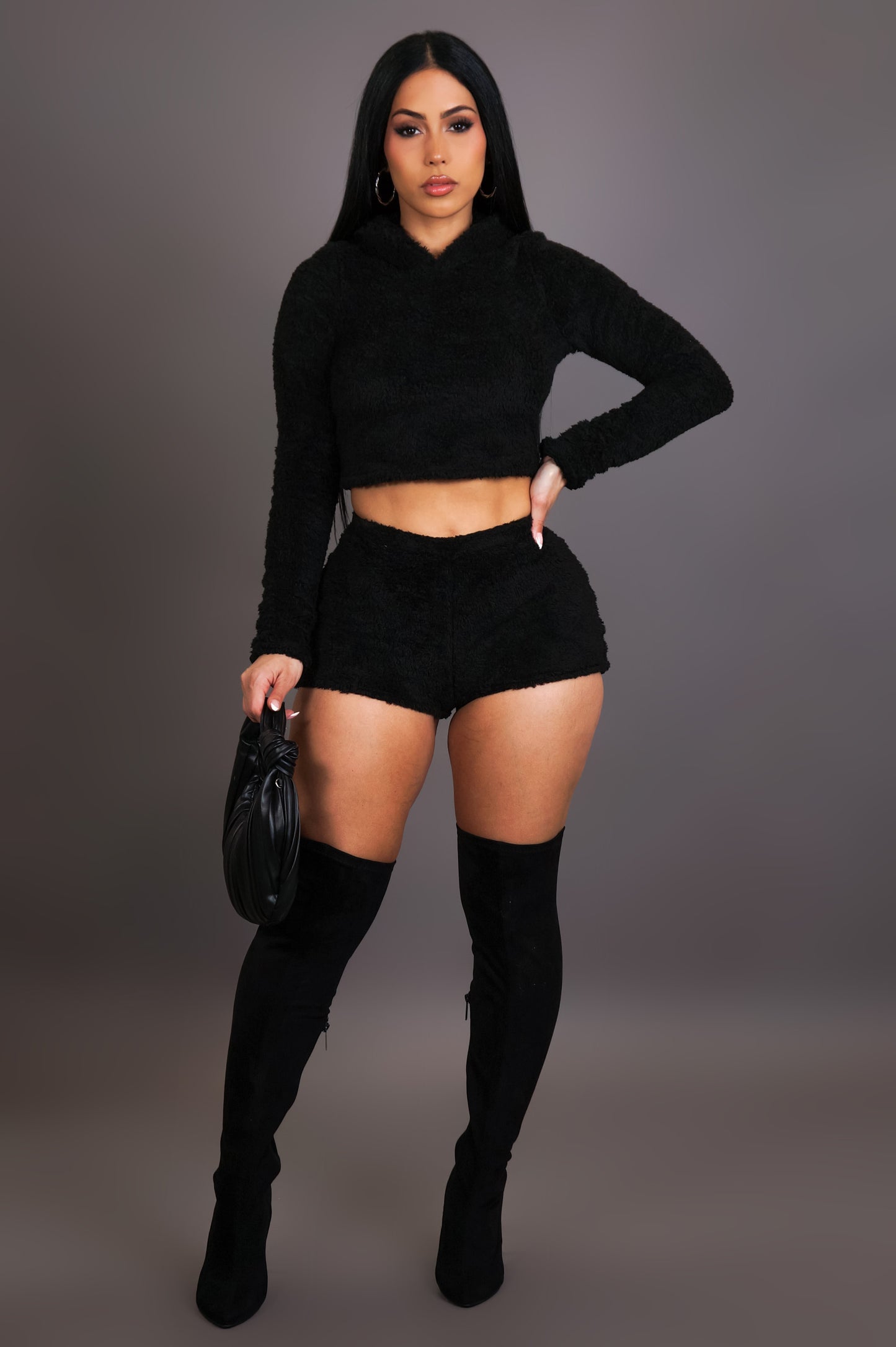 Getting Comfy Shorts Set - Black