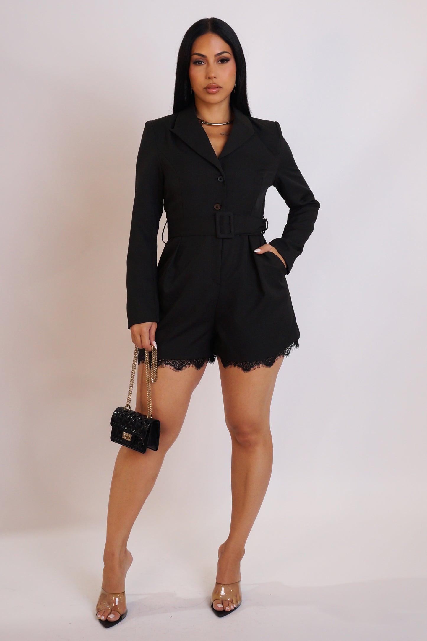 Gettin' Hot In Here Romper - Black