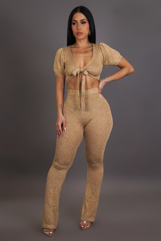 Get Goin' Pant Set - Gold