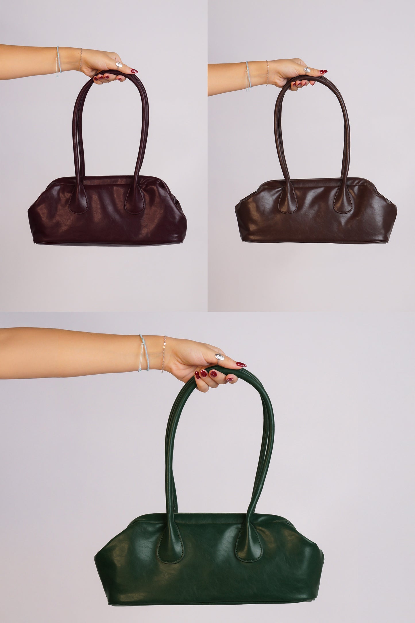 Swiftly Purse - Green - Brown - Burgundy