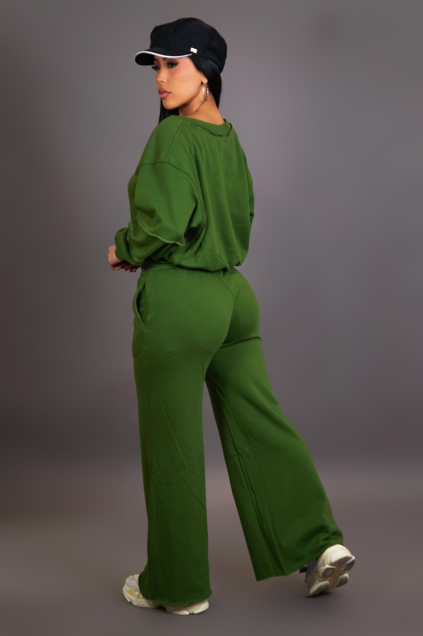 Working Late Pant Set - Green