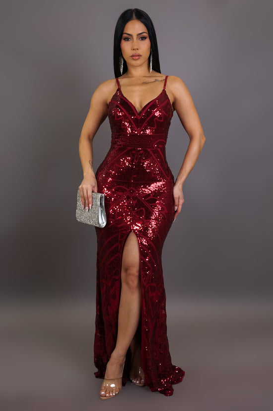 Irreplaceable Maxi Dress - Burgundy