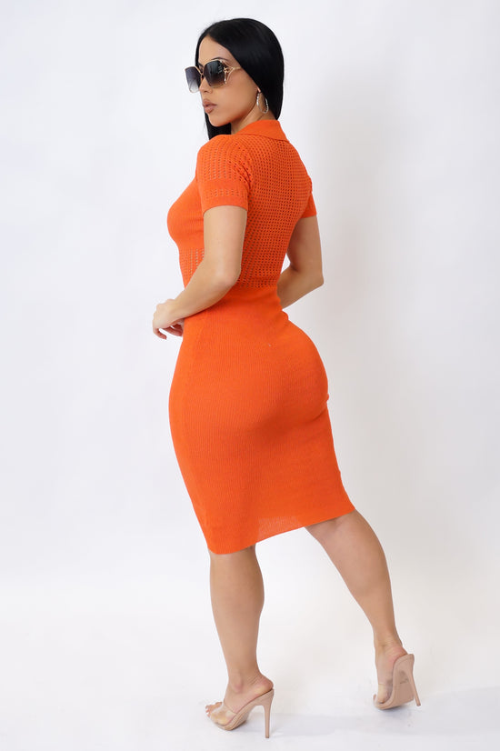 Load image into Gallery viewer, Bring It On Midi Dress - Orange
