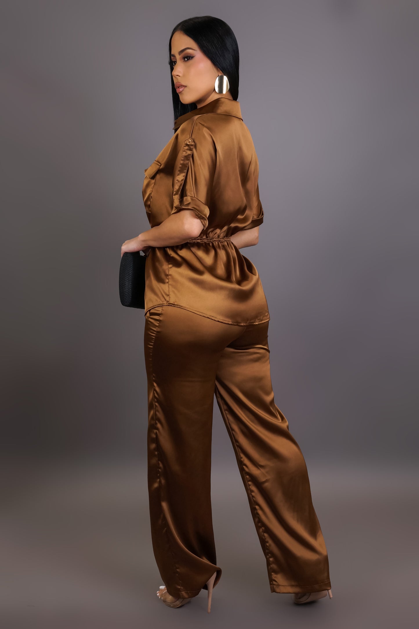 Better At It Pant Set -Brown