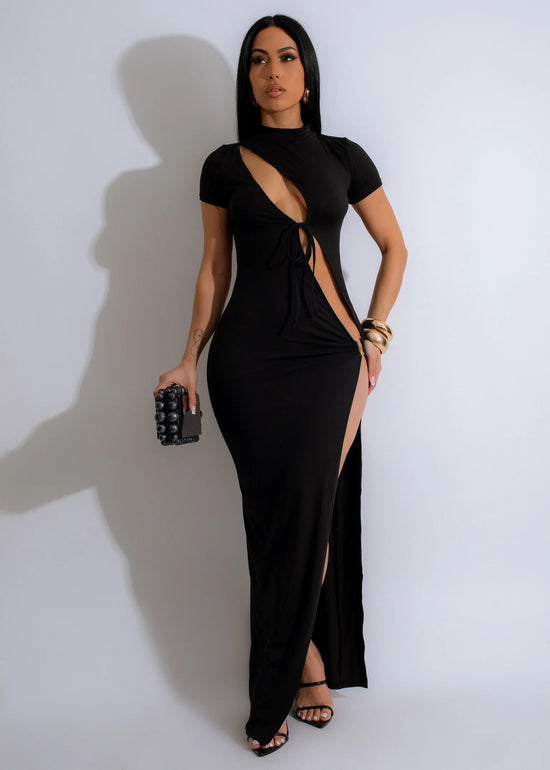 Watch And Learn Maxi Dress - Black