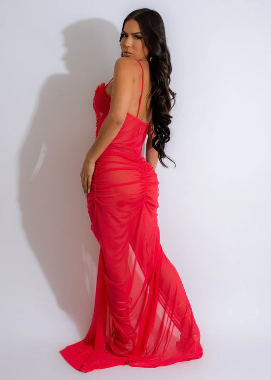 Influential Maxi Dress - Red