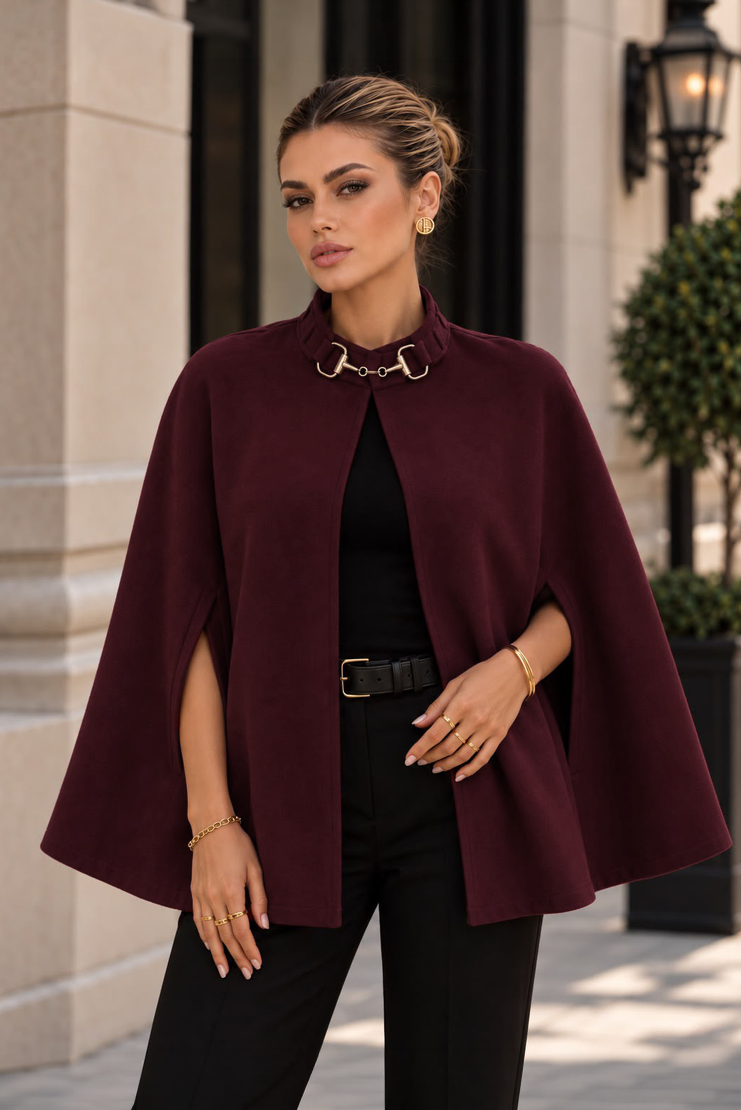 Impress Me Cape - Burgundy