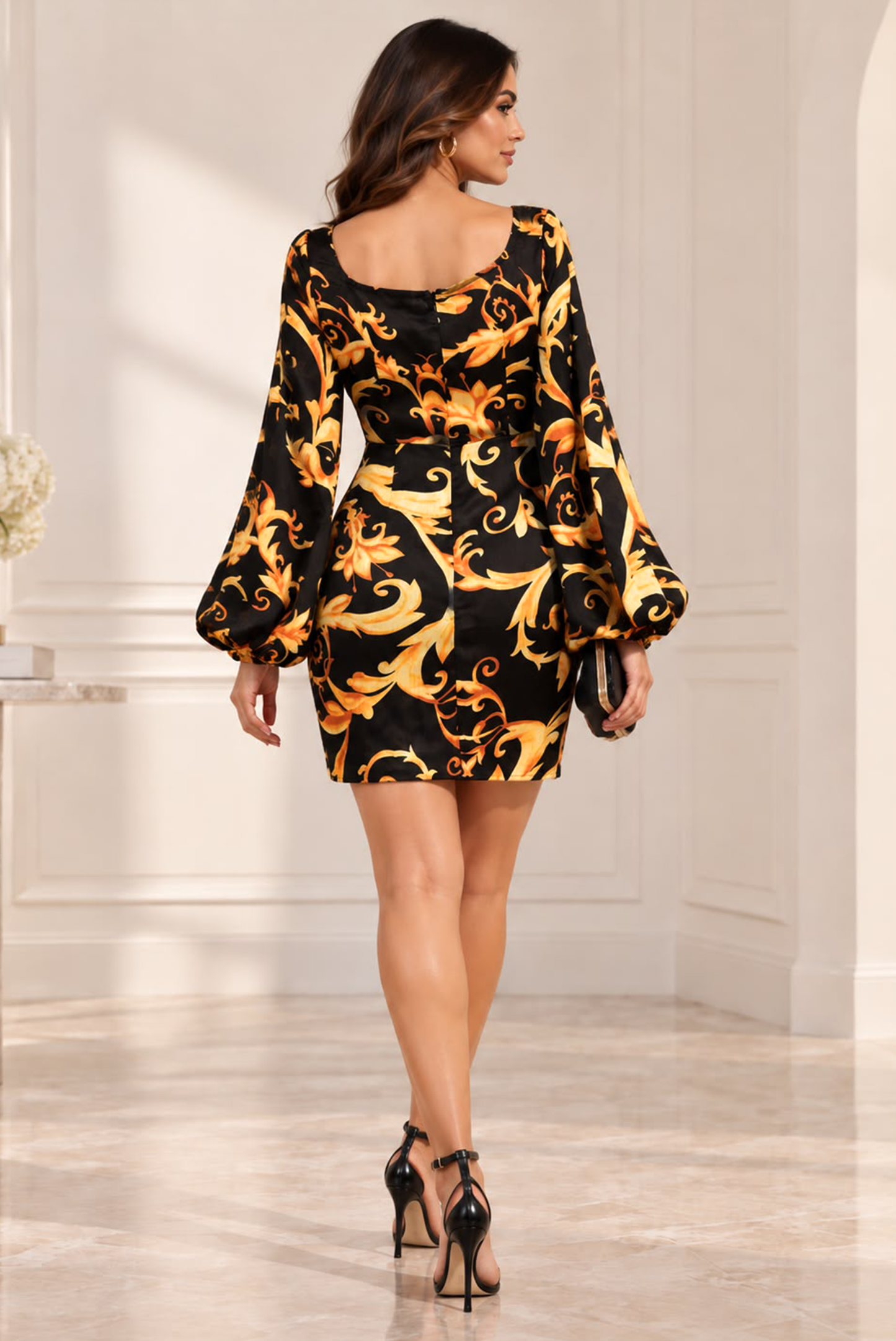 Keep Day-Dreaming  Midi Dress - Black Multi