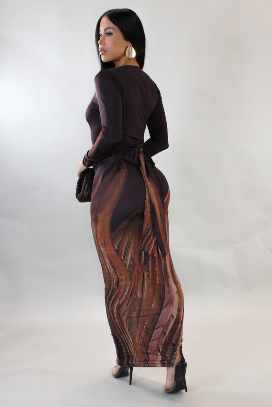 The Wannabe Maxi Dress - Brown