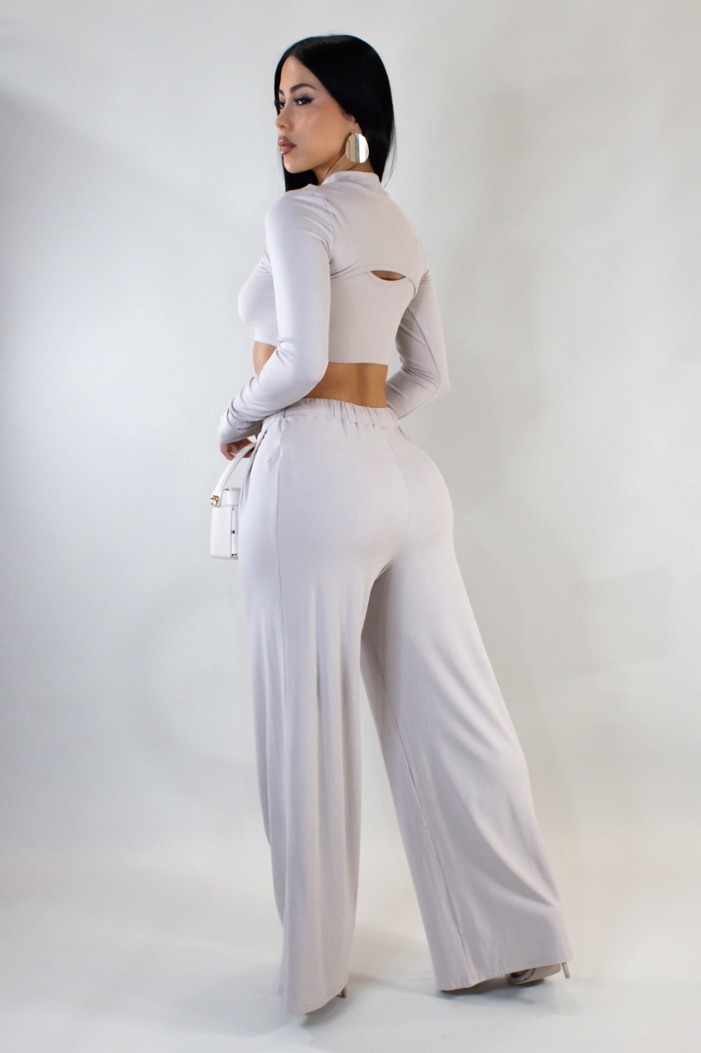 Rumor Has It Pant Set - Taupe