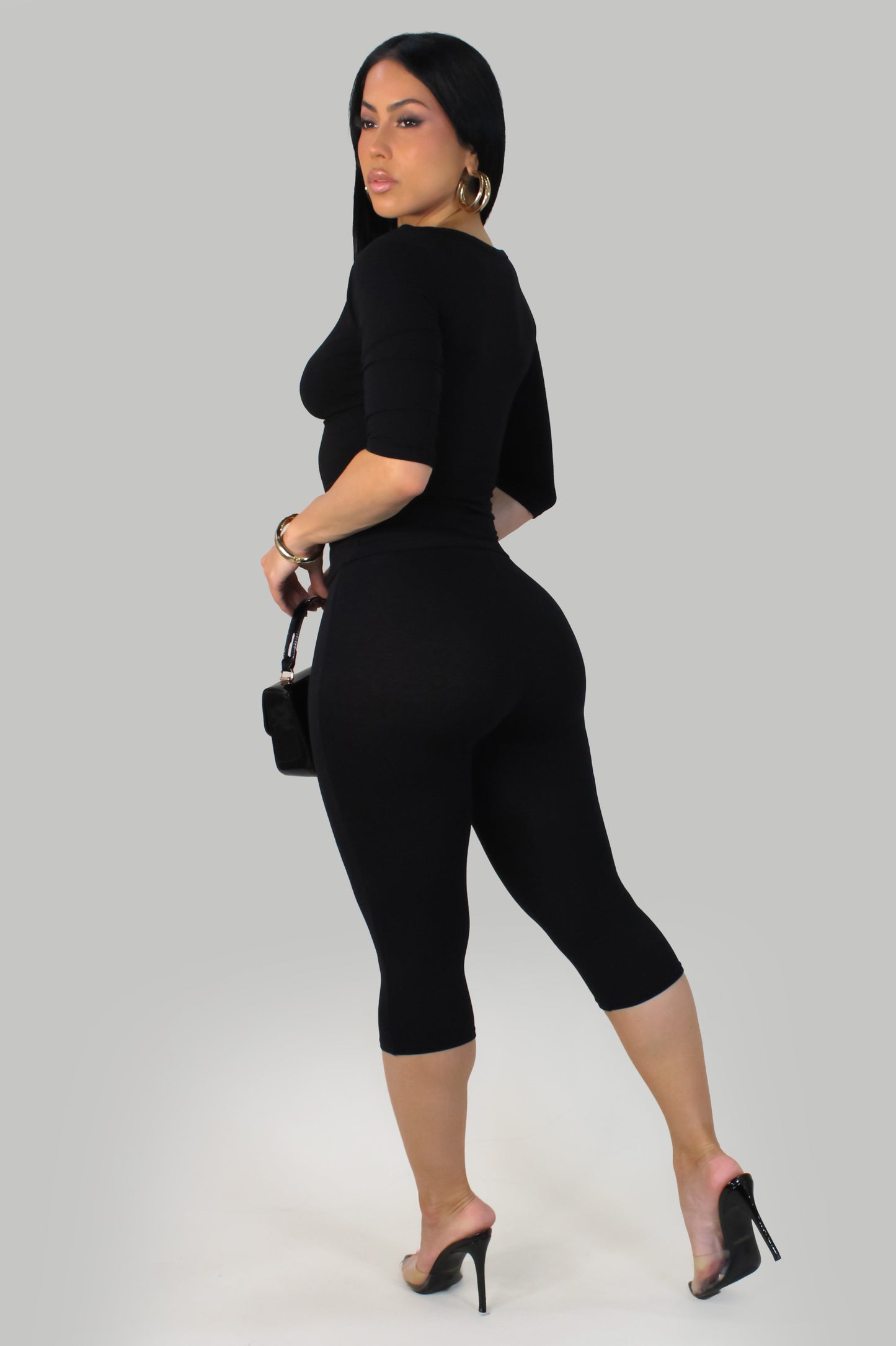 Aura Sculpt Short Set - Black