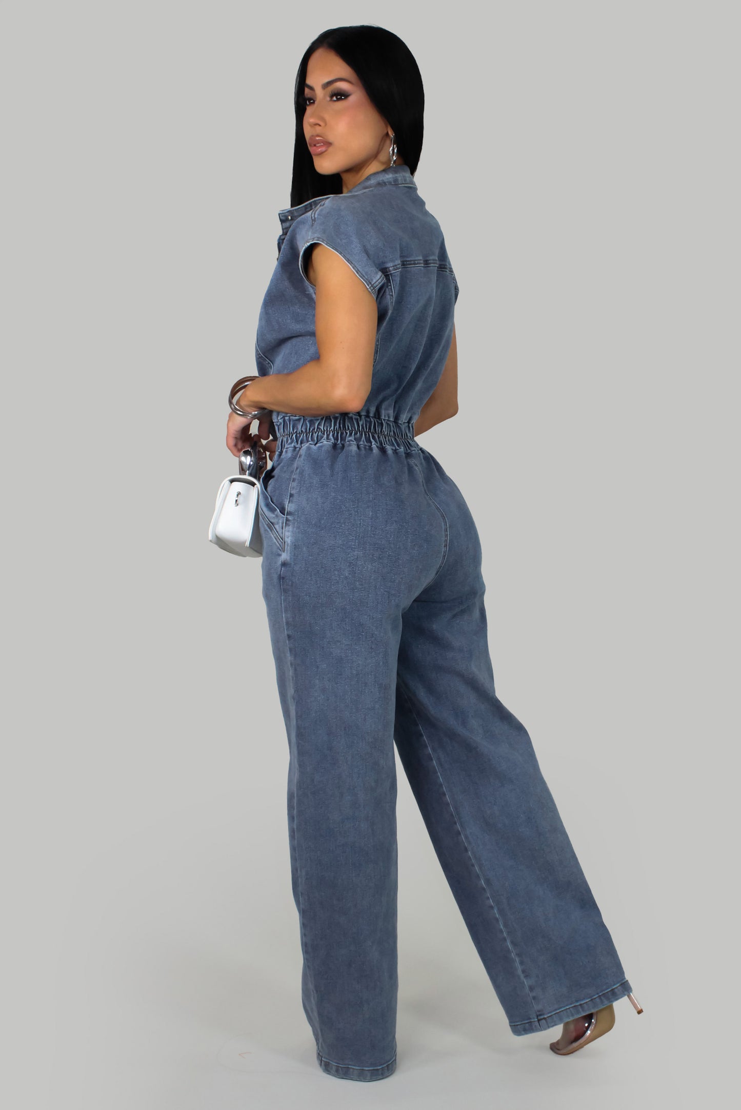 Denim Muse  Jumpsuit - Medium-Denim
