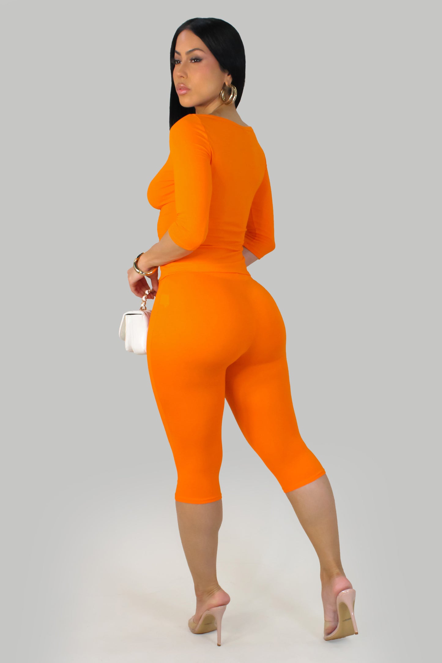 Aura Sculpt Short Set - Orange