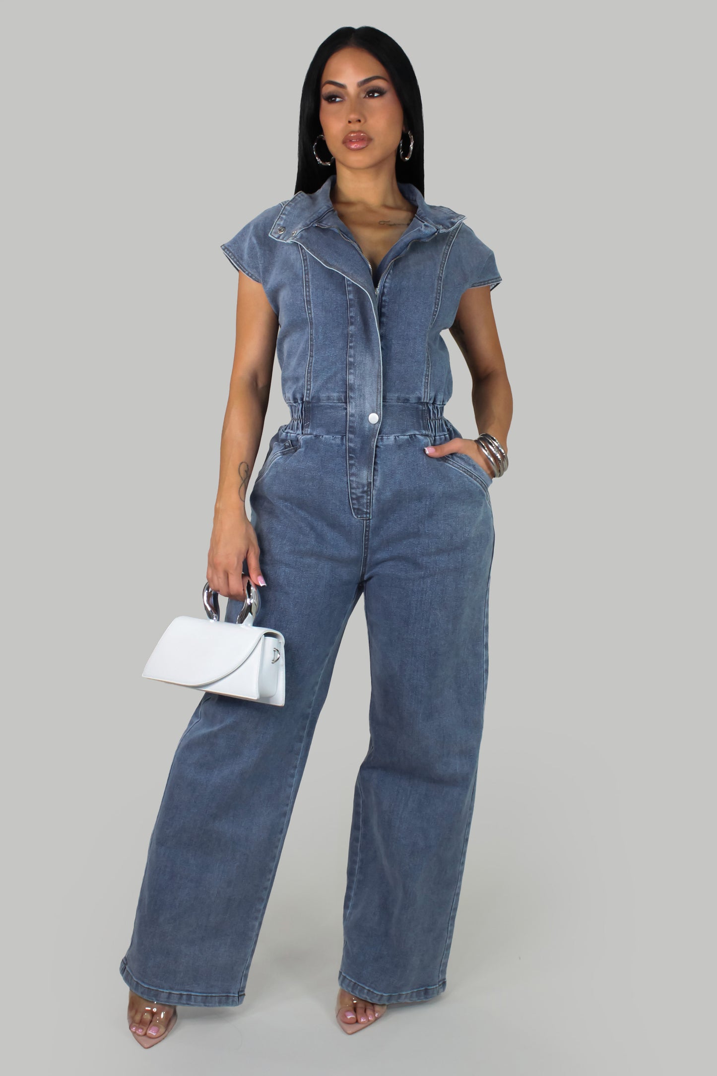 Denim Muse  Jumpsuit - Medium-Denim