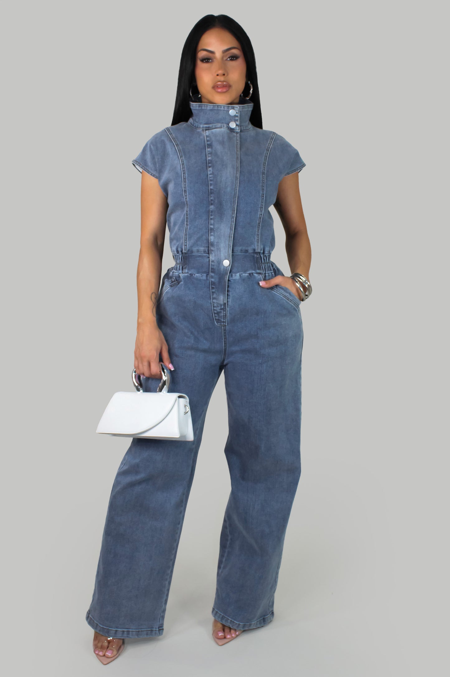Denim Muse  Jumpsuit - Medium-Denim