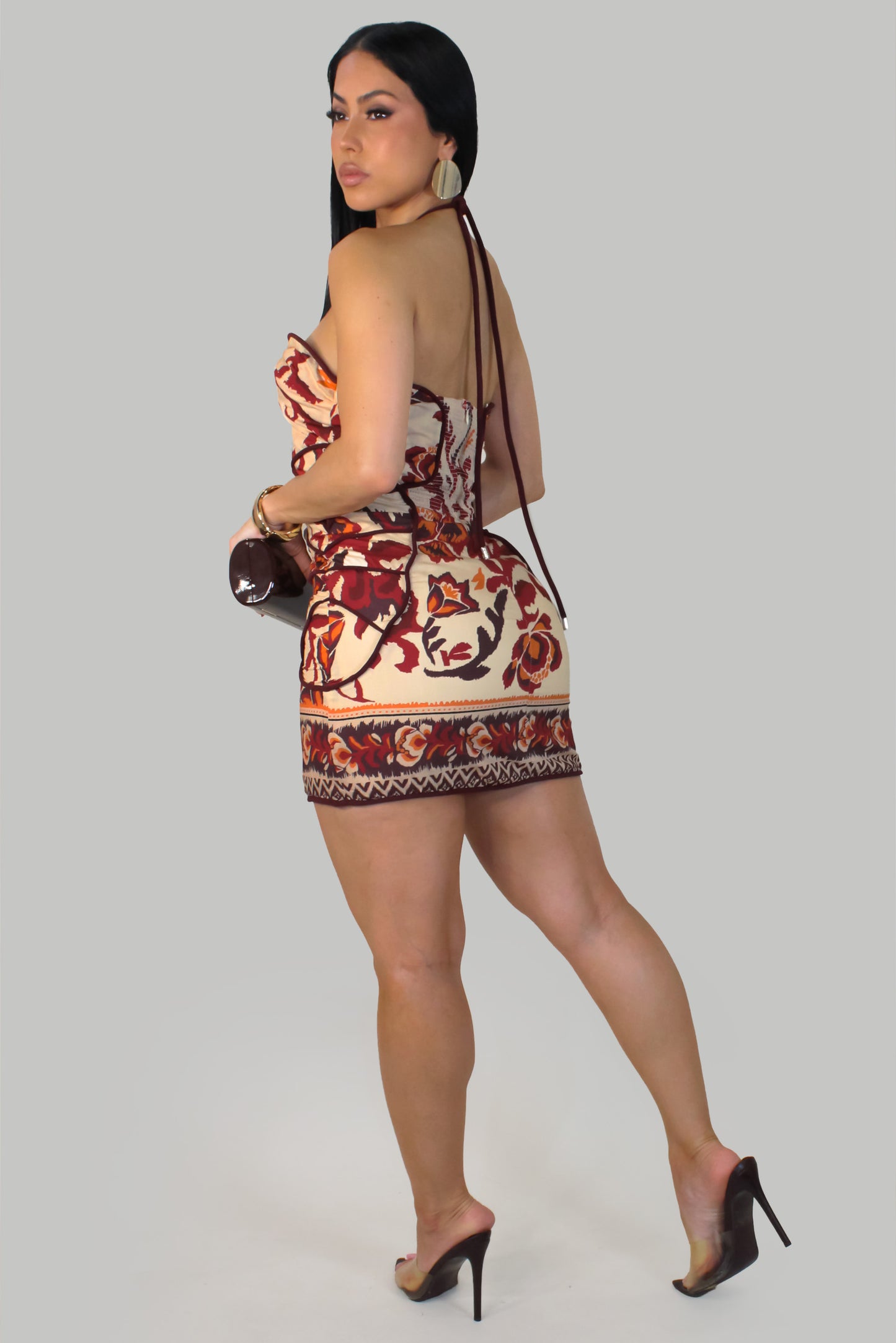 Alexa's  Dress - Red-Multi