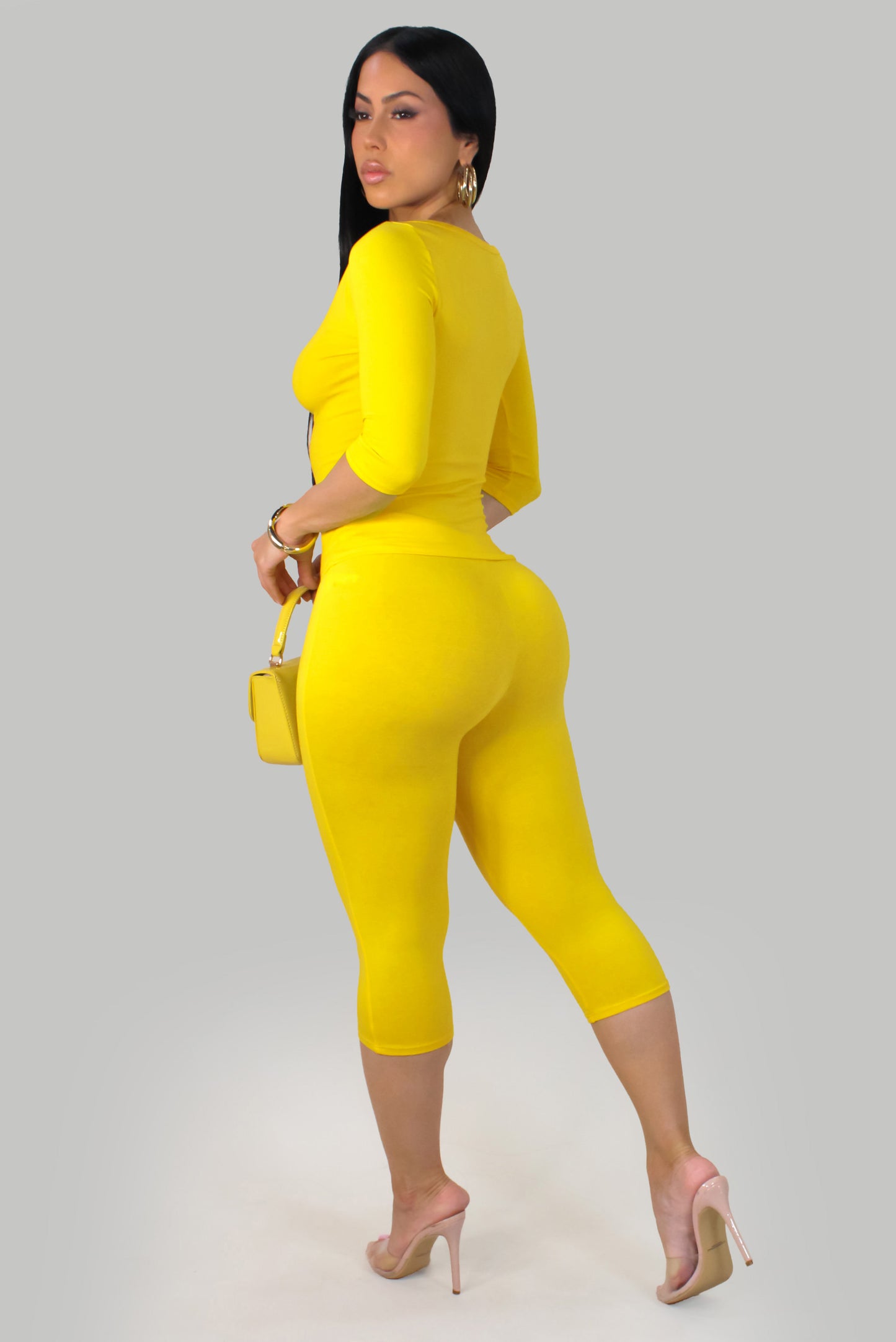 Aura Sculpt Short Set - Yellow