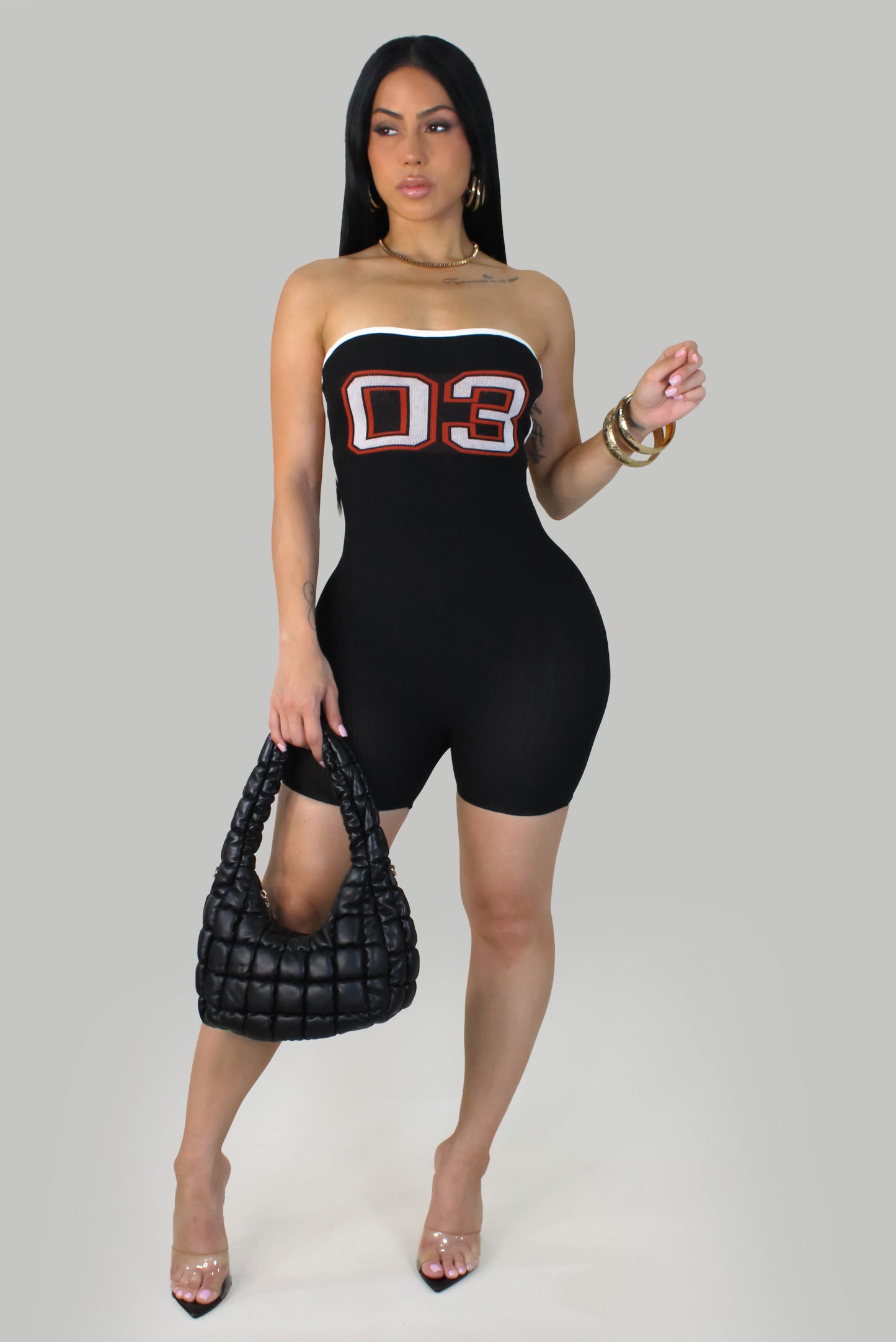 Nova Curve Romper -Black