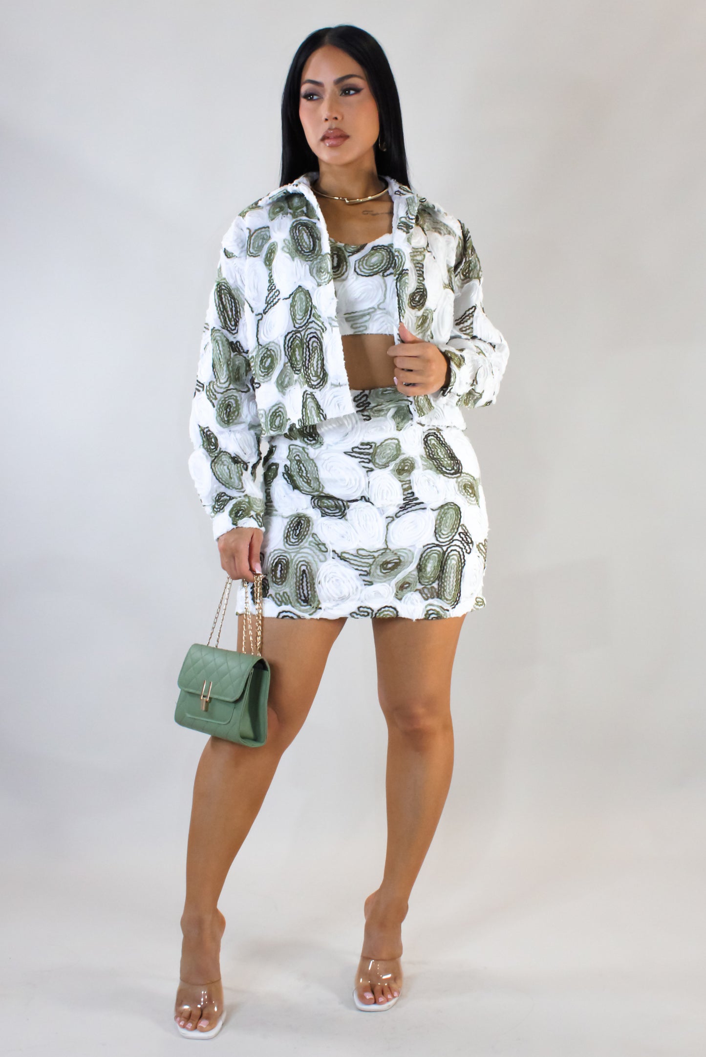 In My Space Skirt Set - Green