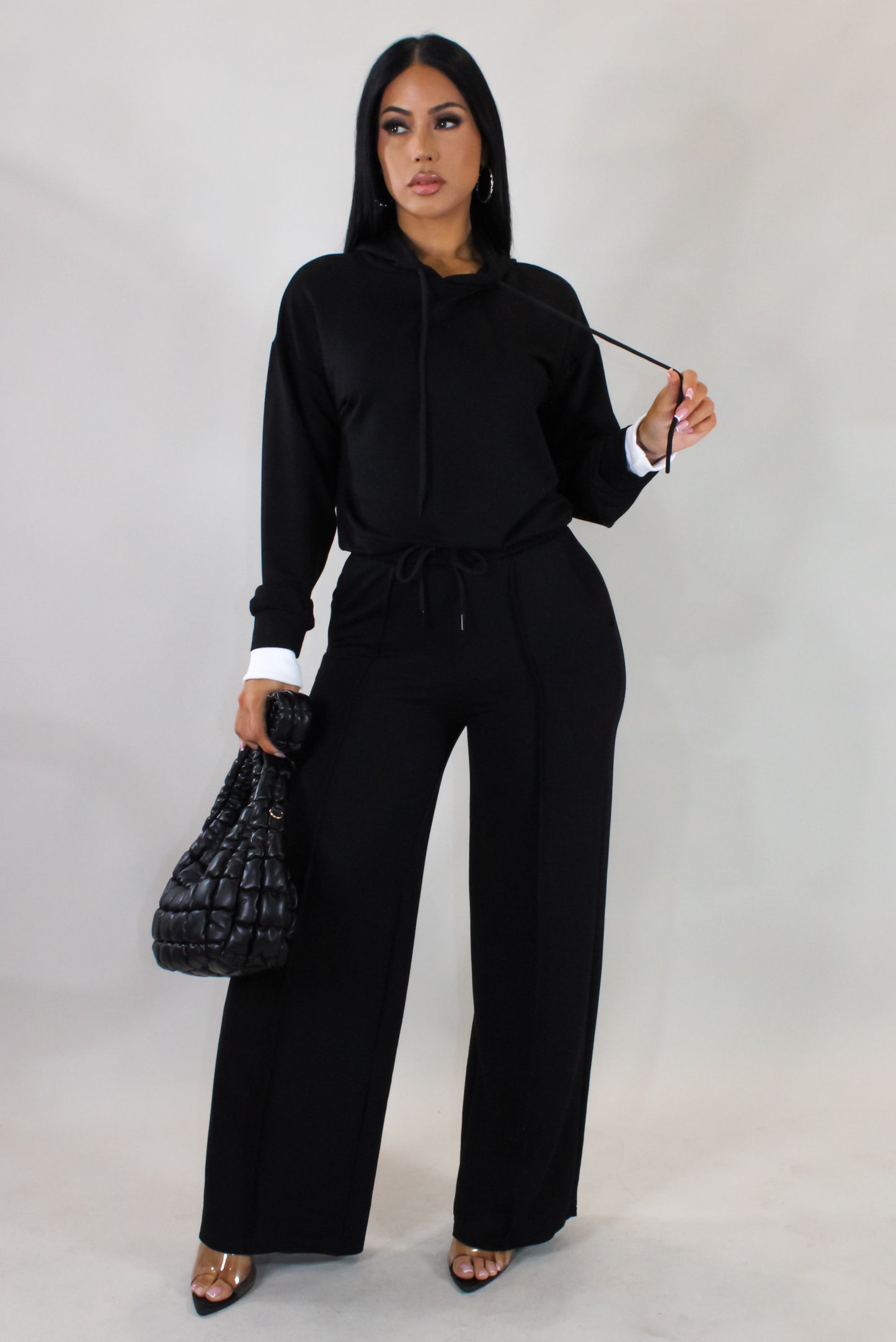 Like You Know Me Pant Set - Black