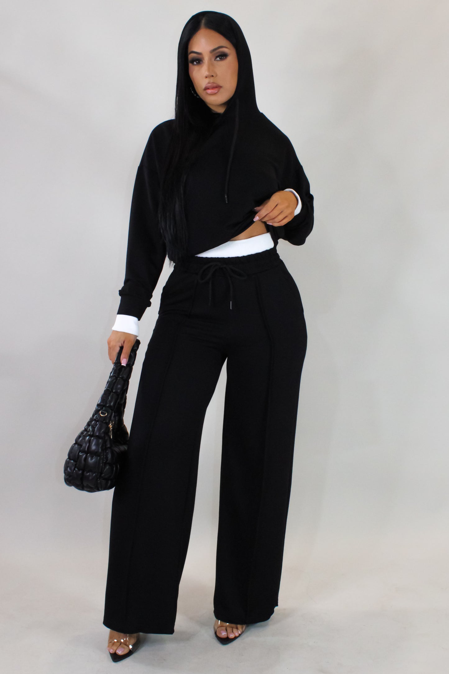 Like You Know Me Pant Set - Black