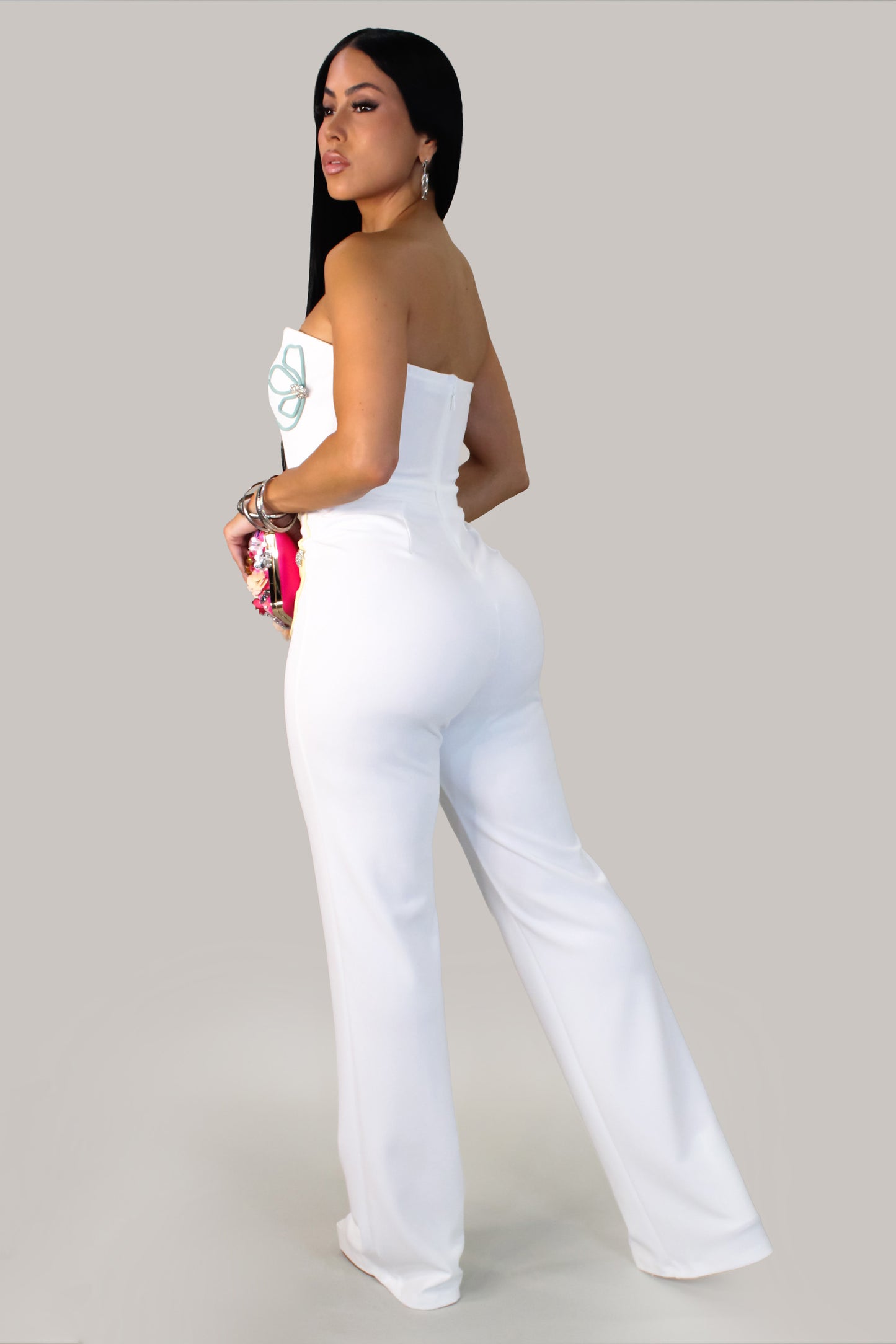 Aura Of Elegance  Jumpsuit - White