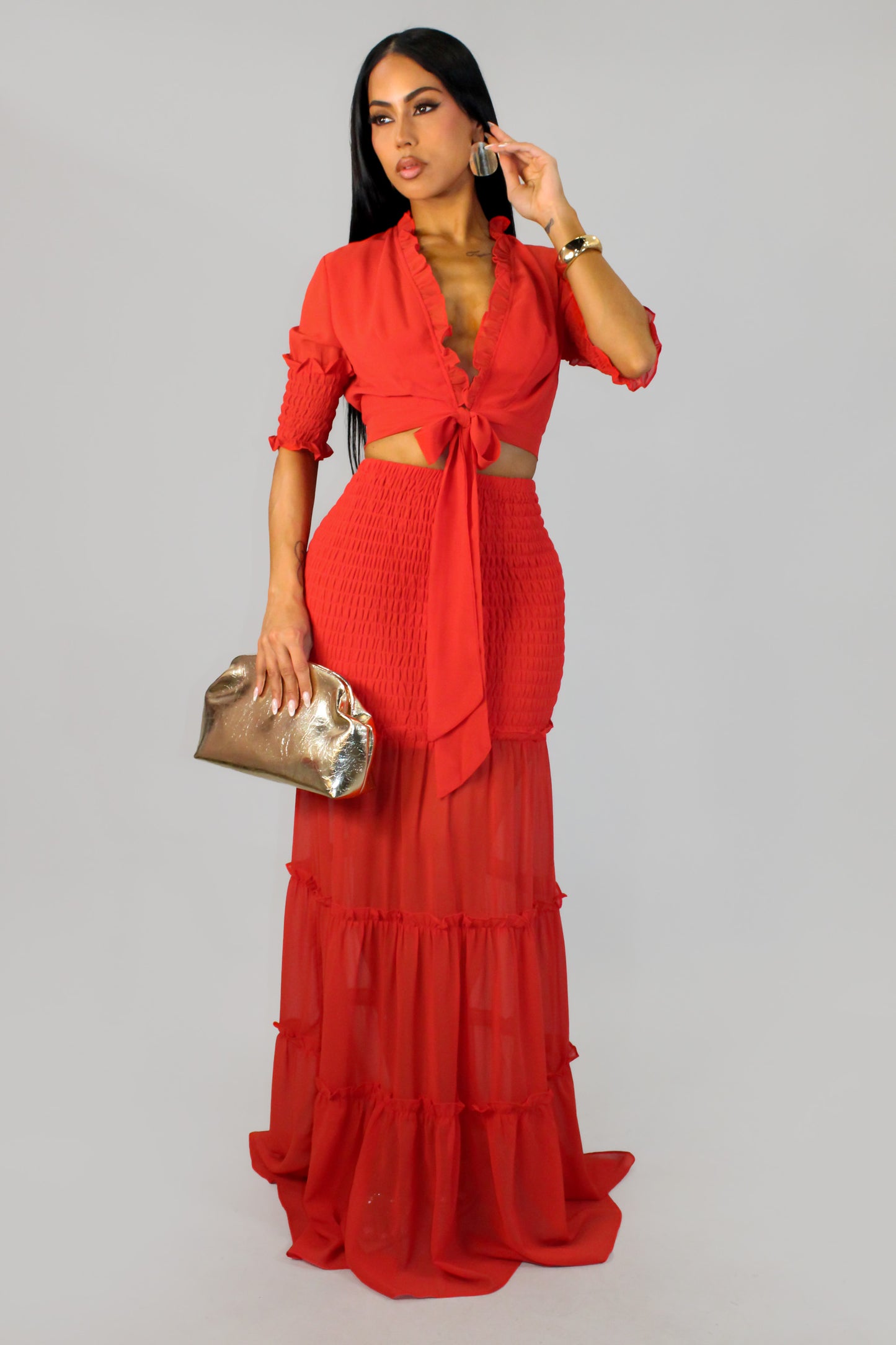 LiLys Skirt Set - Orange