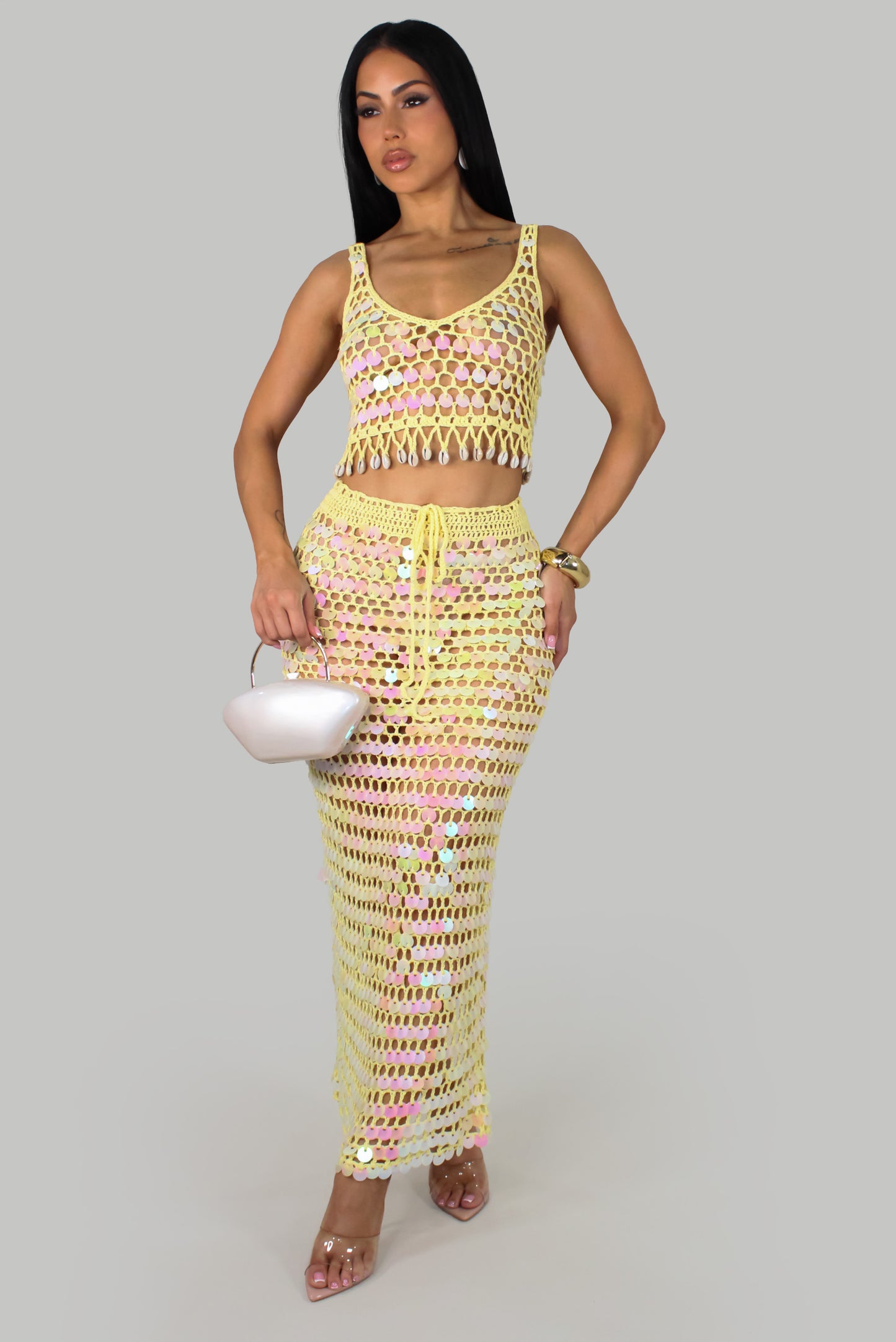 Oasis Skirt Set- Yellow