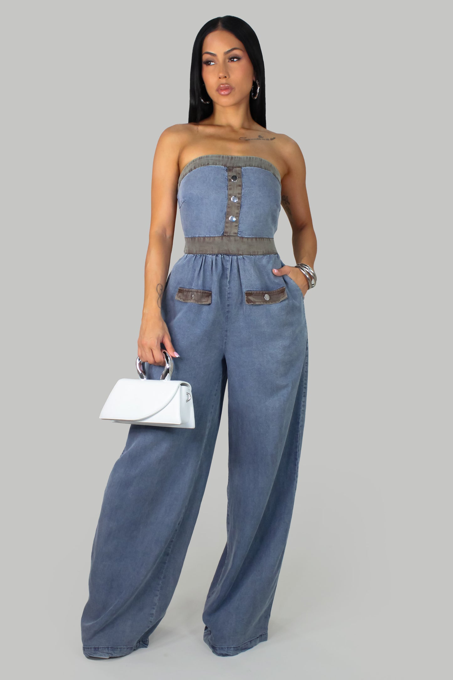 On My Terms Jumpsuit - Blue