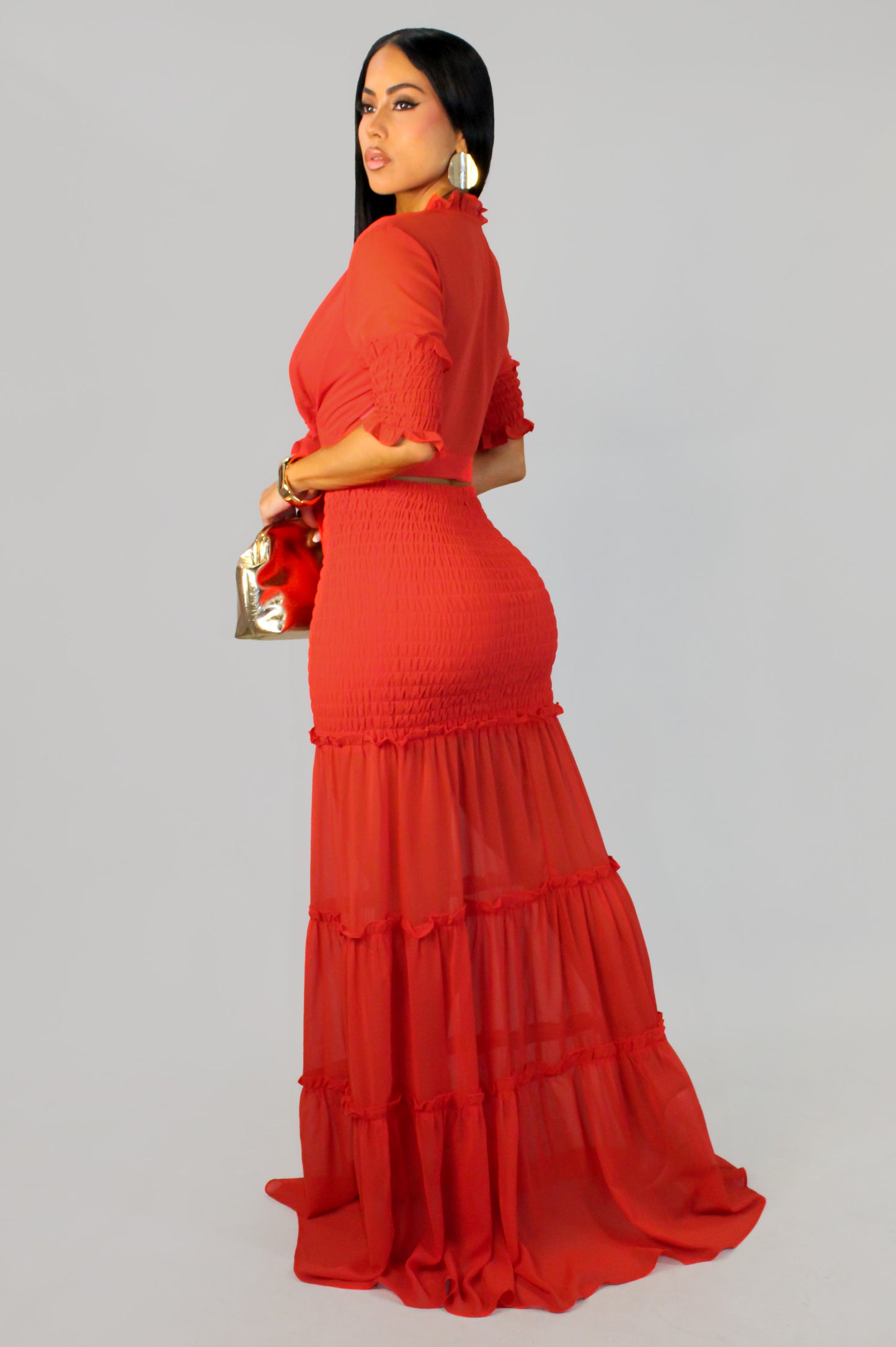 LiLys Skirt Set - Orange